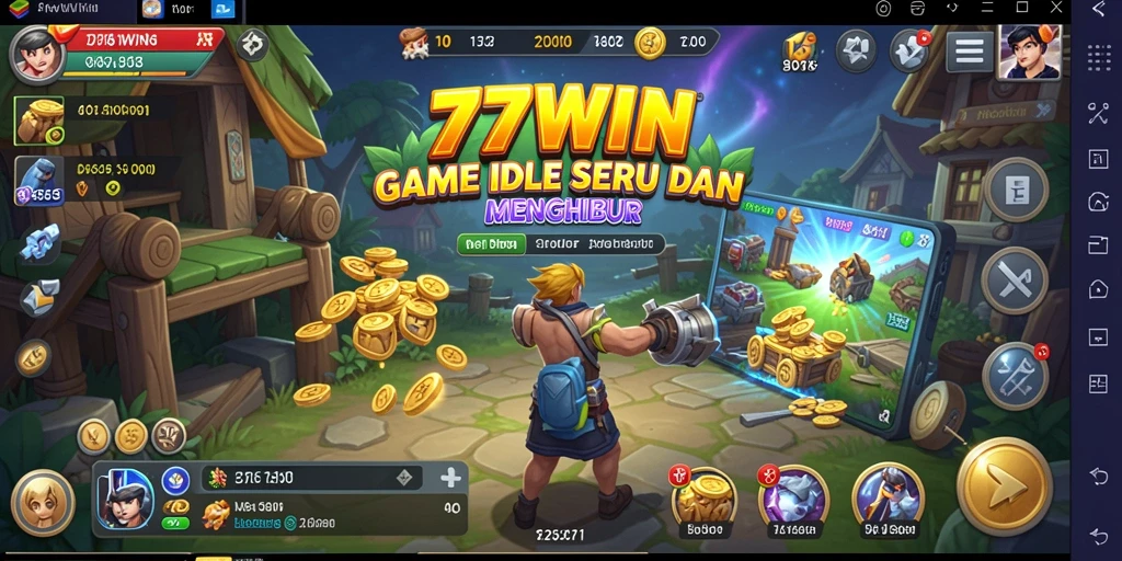 Tampilan gameplay 77WIN yang menarik dengan elemen Idle.