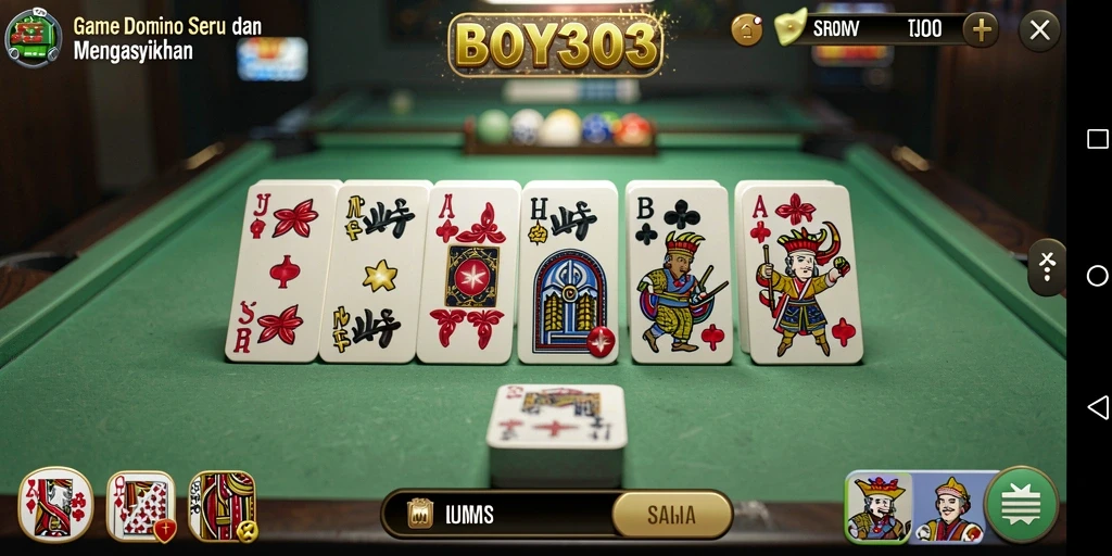 Tampilan gameplay Domino yang menarik dan interaktif.