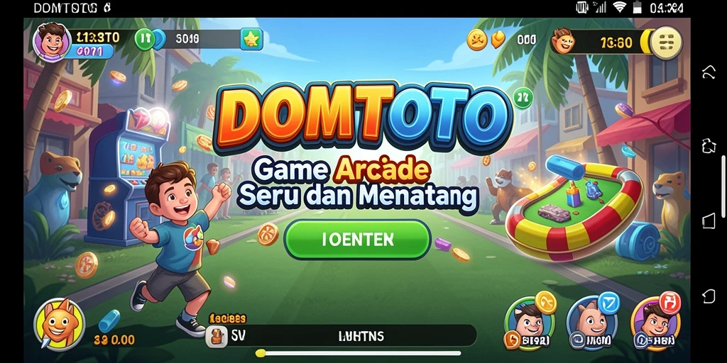 Tampilan gameplay seru dalam DOMTOTO yang menantang dan penuh warna.