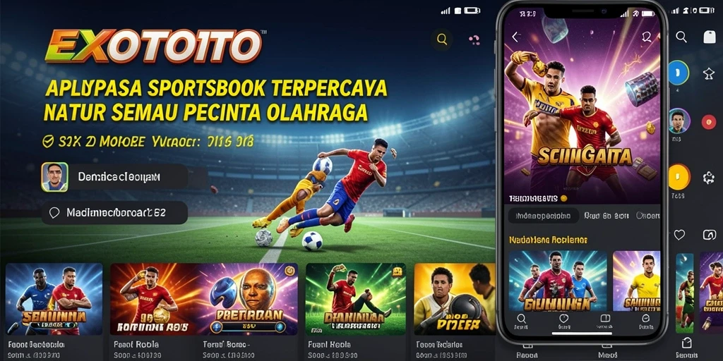 Screenshot gameplay EXOTOTO yang menampilkan pengalaman taruhan olahraga secara interaktif.