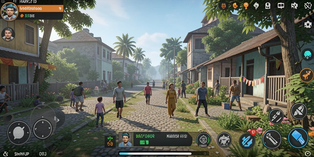 Screenshot gameplay HARAPJP dengan elemen simulasi kehidupan yang seru.