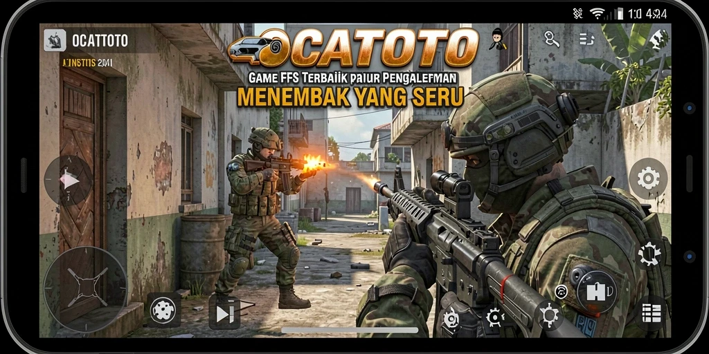 Tangkapan layar dari gameplay seru OCATOTO, menunjukkan aksi menembak mendebarkan.