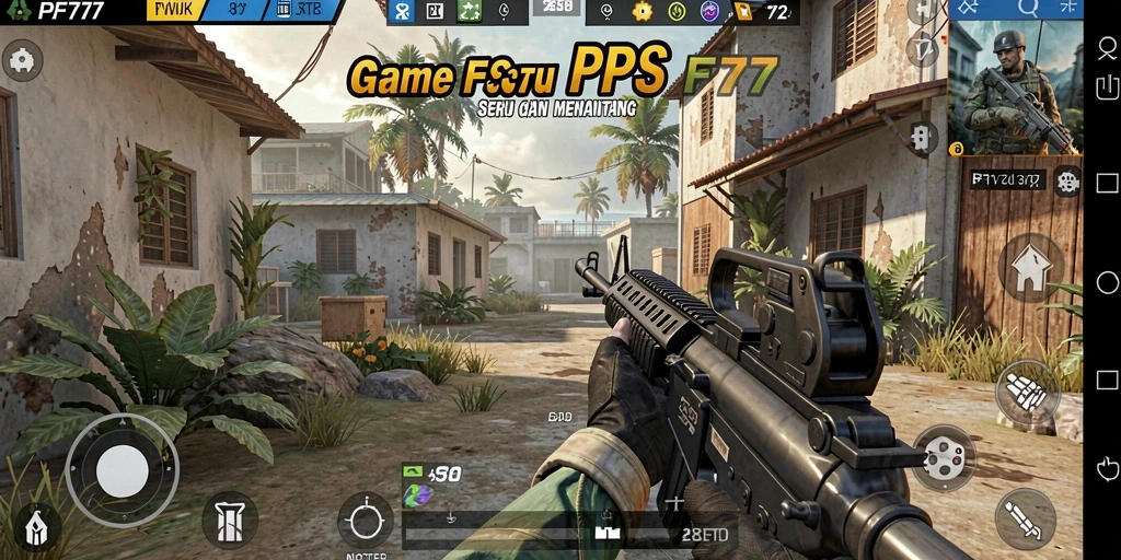 Tampilan seru dari gameplay <strong>PF777</strong> dalam pertempuran FPS.