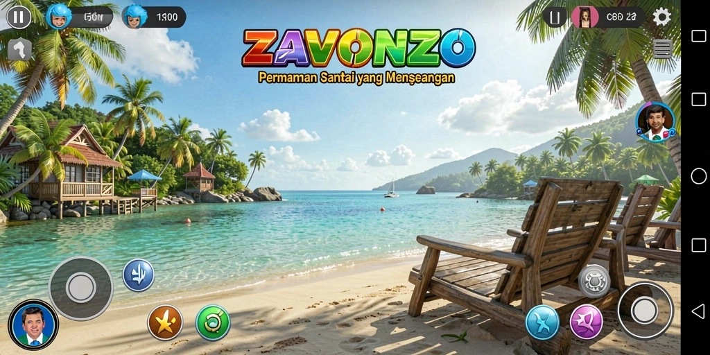 Tampilan gameplay ZAVONZO yang menarik dan menyenangkan.
